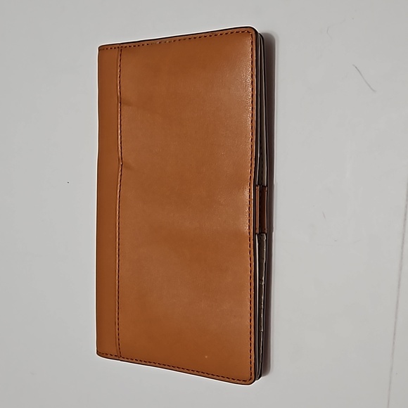 Stella & Dot Brown Checkbook Charge Card Coin Wallet #P-19 - Picture 2 of 14